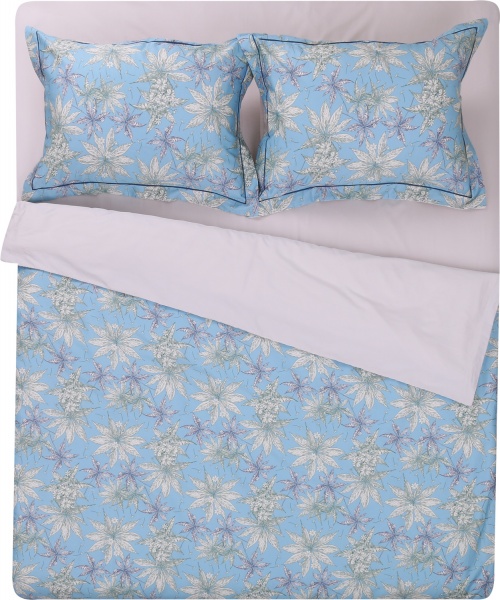 Комплект постельного белья Mirandela 2 бежевый с голубым Lameirinho 