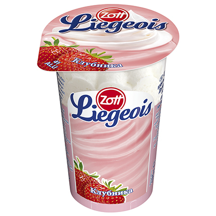 Десерт Zott Liegeois зі збитими вершками Полуниця 175 г 