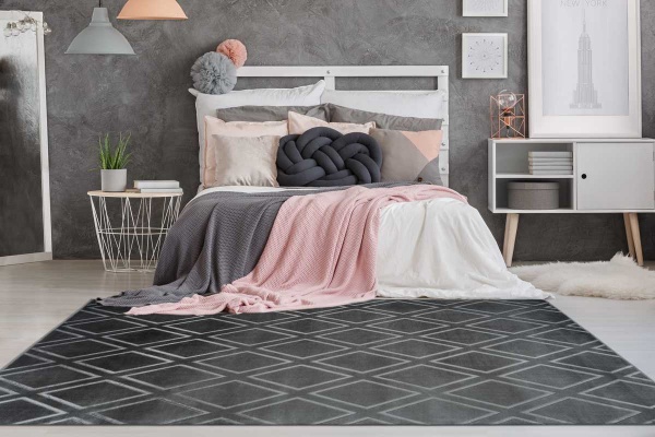 Килим Kayoom Monroe 300 romb Antracite 80х150 