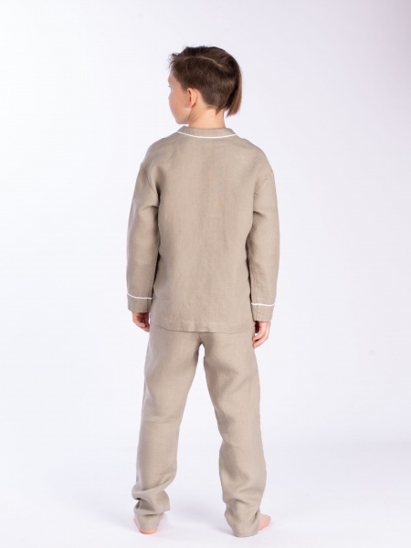 Пижама для мальчиков Эдельвика р.128 бежевый 375-22/00 