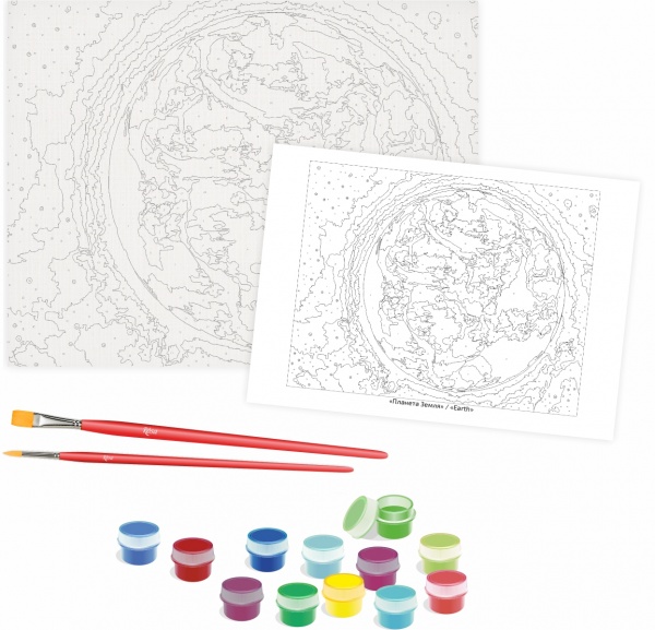 Картина по номерам Планета Земля 35x45 см Rosa Start 