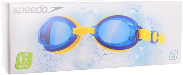 Очки для плавания Speedo 8-09298B567 Jet JU 8-09298B567 one size желтыйголубой