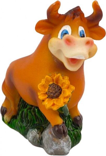 Сувенір Корівка з квіткою 6 см ZYD1Z023 