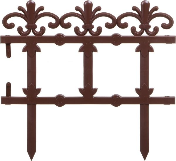 Декоративное ограждение для клумб ажурная 4 шт. в ассортименте