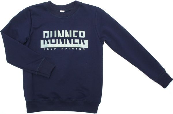 Свитшот Маленькие люди 1 р.140 темно-синий 