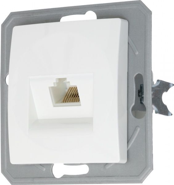 Розетка комп’ютерна TEM Ekonomik RJ45 білий KE37PWXO-U