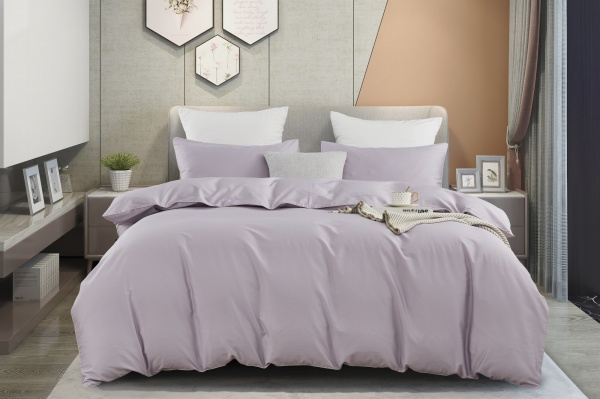 Комплект постільної білизни Solid 2 однотонний сірий La Nuit 