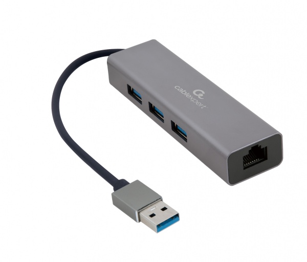 Адаптер Cablexpert A-AMU3-LAN-01 с USB-A на Gigabit Ethernet