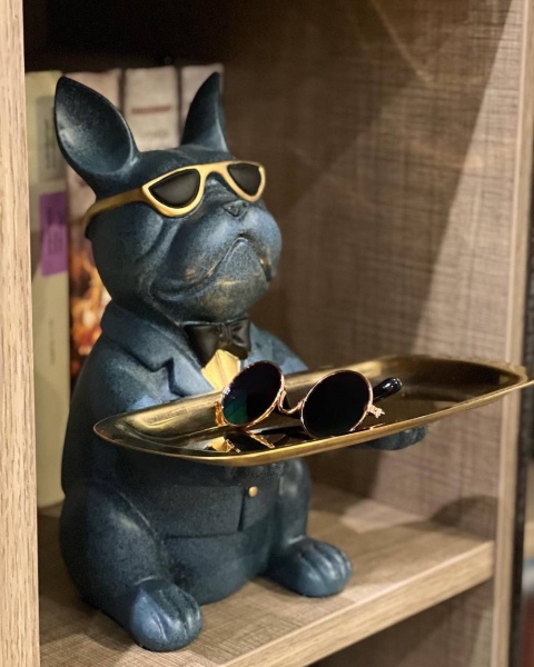 Статуетка-підставка Пес-агент синій 23,5x19x20 см