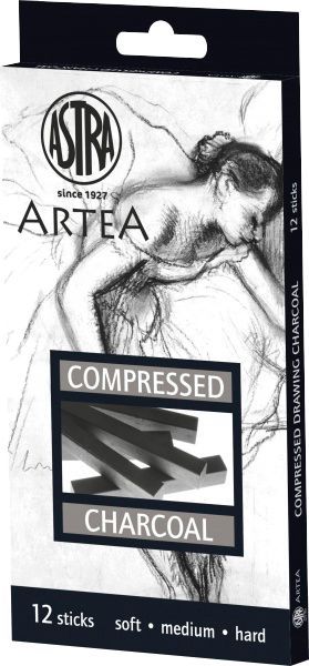 Уголь для рисования 12 шт. Астра