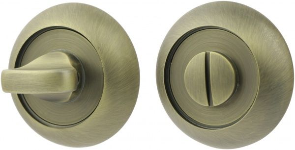 Замок врізний з ручками WC RDA Imola 70 мм матова антична латунь