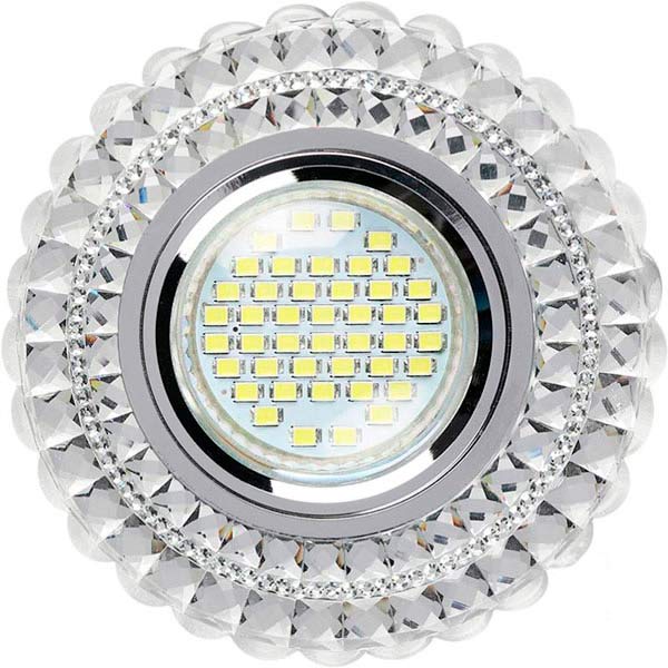 Світильник точковий Accento lighting MR16 з LED-підсвічуванням 3 Вт GU5.3 4000 К сріблястий ALHu-MKD-E001 