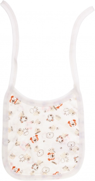 Нагрудник детский Фламинго 40 размер белый с серым 395-130 