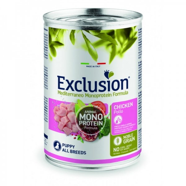 Консерва для щенков для всех пород Exclusion Puppy Chicken All Breed курица 400 г