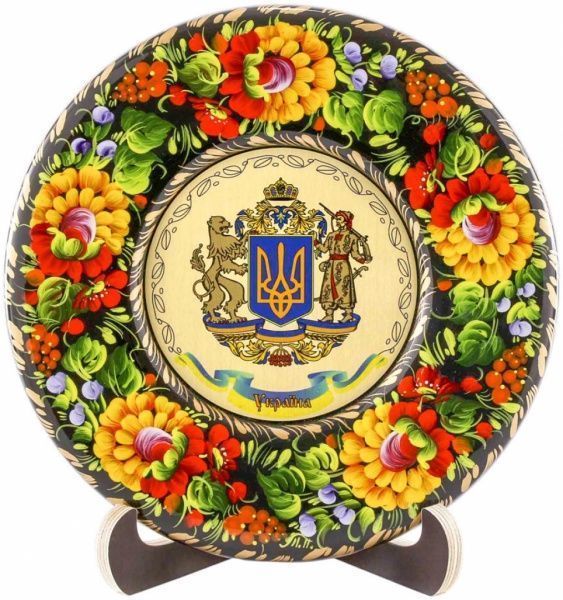 Тарелка декоративная Герб Украины ТД-01-УА-Г 02-3 17 см d17 