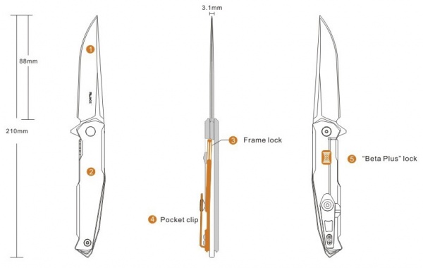 Нож складной Ruike P108-SF