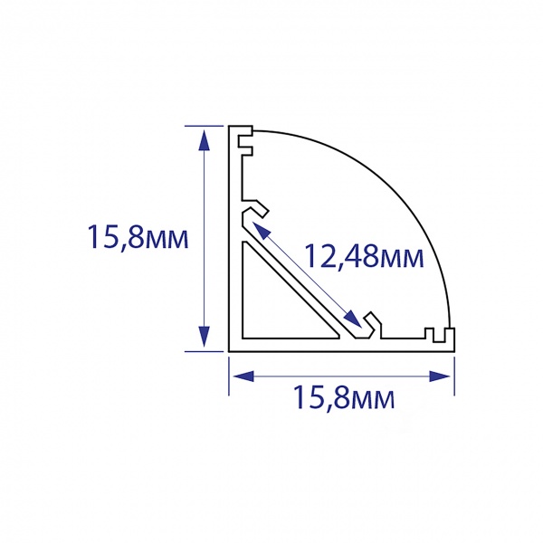 Профіль алюмінієвий Hopfen ALUM-PROF AL 200 см 