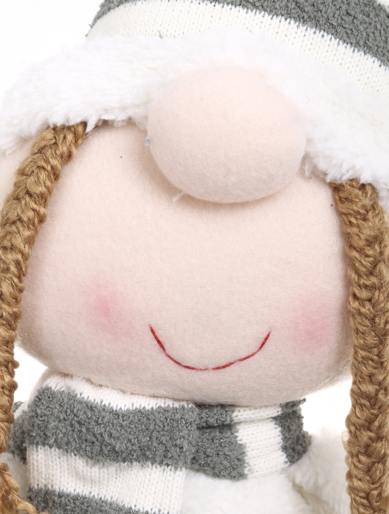 Декорація новорічна текстильна Хлопчик/дівчинка 20x64 см бежево-зелений 2 асортимента LF2237048AB