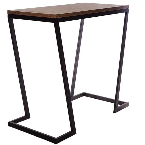 Столик барный Лугалпроф Крокус черный/дуб сонома 