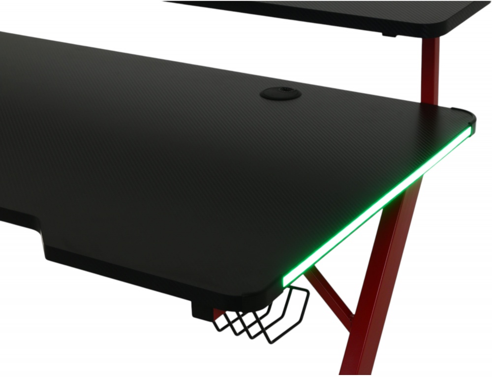 Стіл комп'ютерний чорно-червоний CT-N2338D