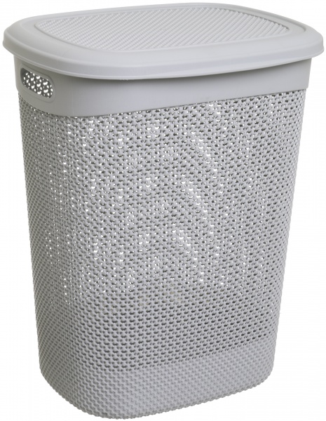 Кошик для білизни Ucsan Plastik Drop 52 л сірий 