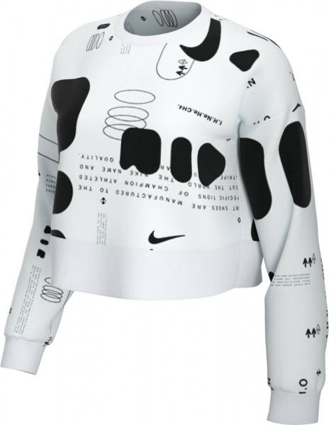 Свитшот Nike W NSW CREW FLC AOP FTR AIR BV4733-100 р. XL белый