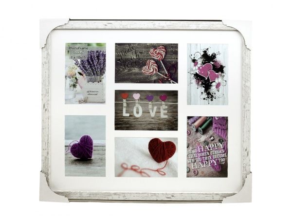 Фоторамка с паспарту SvitArt FKP-7-1913-2B 10x15 см бежевый с серым 