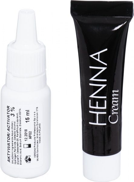 Фарба для брів і вій Verona Henna ProSeries Cream чорний 15 мл