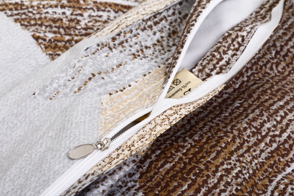 Комплект постільної білизни Artex 2 сірий із принтом La Nuit (без простирадла) 