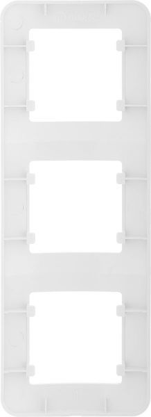 Рамка тримісна Makel Lillium Natural вертикальна білий