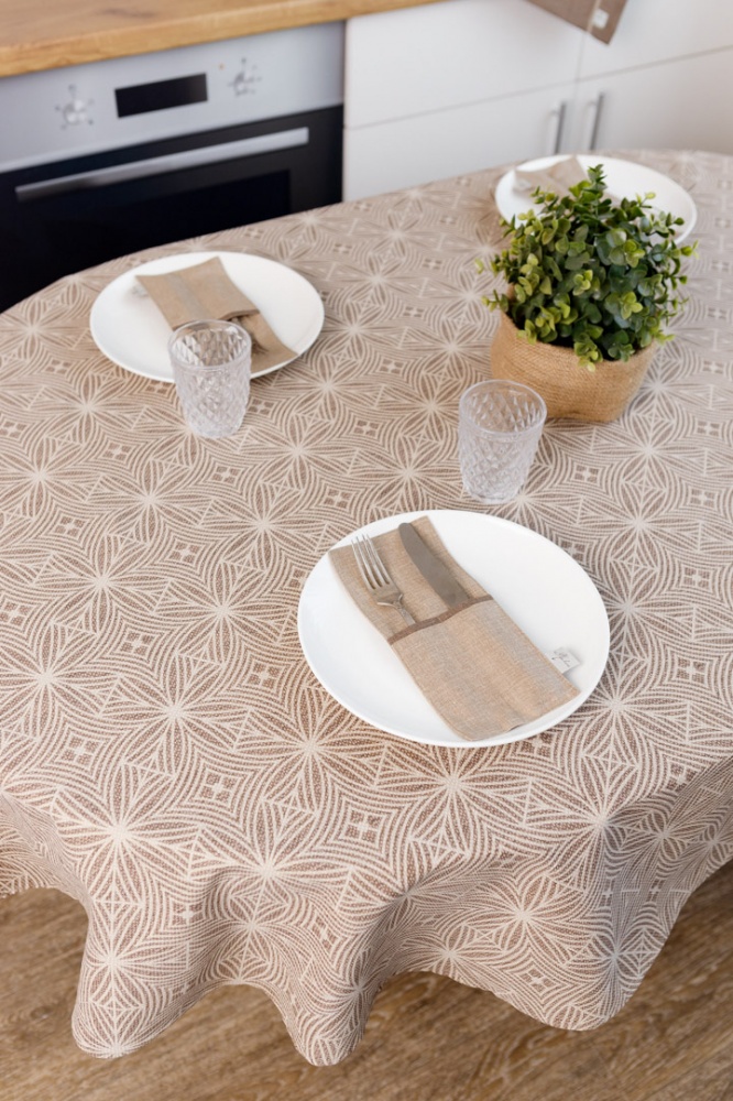 Скатерть овальная Корица 133x180 см Прованс