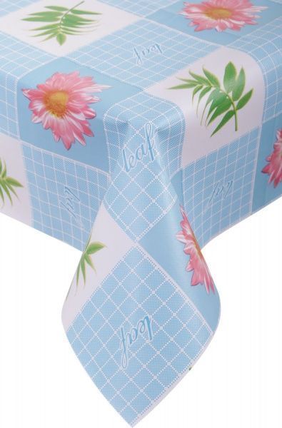 Скатерть Цветы 110x135 см голубой Dariana 
