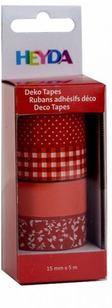 Набор скотчей бумажных Красный 203584523 4 шт. Heyda