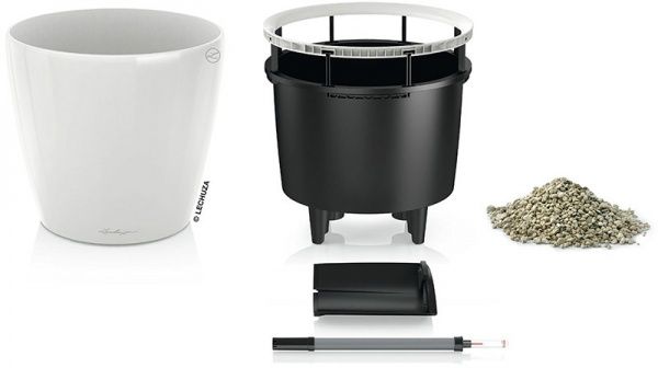 Вазон пластиковий Lechuza Classico Premium LS 35 круглий 39,1л коричневий (16065) 