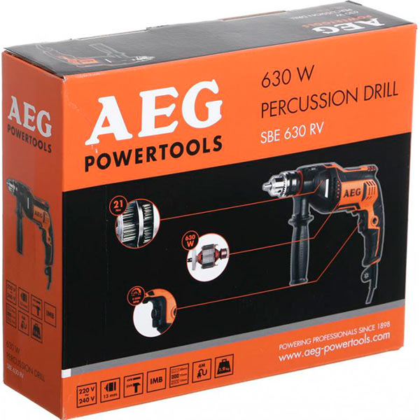 Дрель ударная AEG 4935459406 SBE630RV