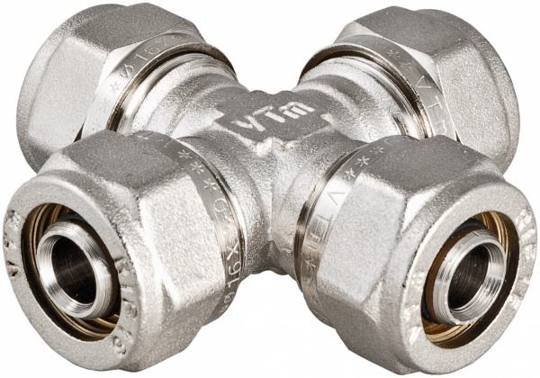 Хрестовина обтискна Valtec 20х20х20х20 мм