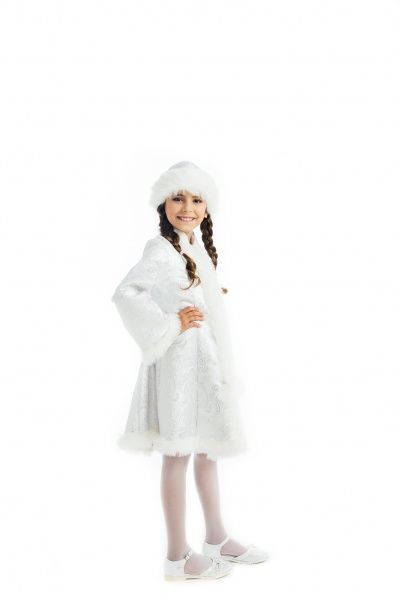 Костюм карнавальний КАРНАВАЛІЯ Снігуронька р.110-116 білий 