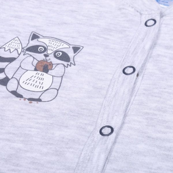 Боді дитяче унісекс Baby Veres Little raccon р.80 сірий 