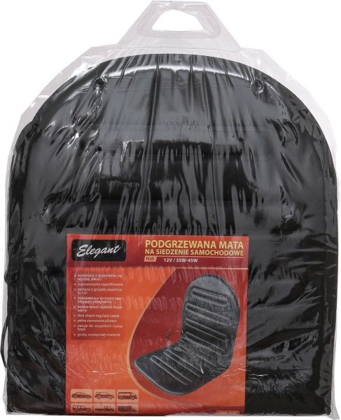 Накидка на сиденье с подогревом черная 95x46 см EL 100 569