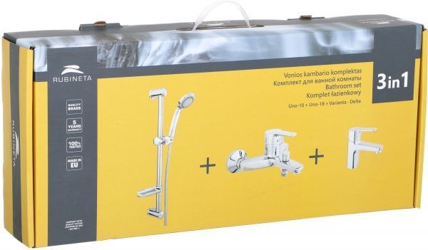 Набор смесителей Rubineta Uno 10 ++ Uno 18 (N80001) + Varianta-Delta (624101)