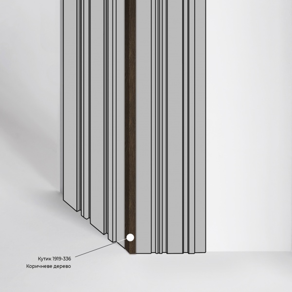 Куточок MARCO decor 1919-336 коричневе дерево 19х19х2900 мм