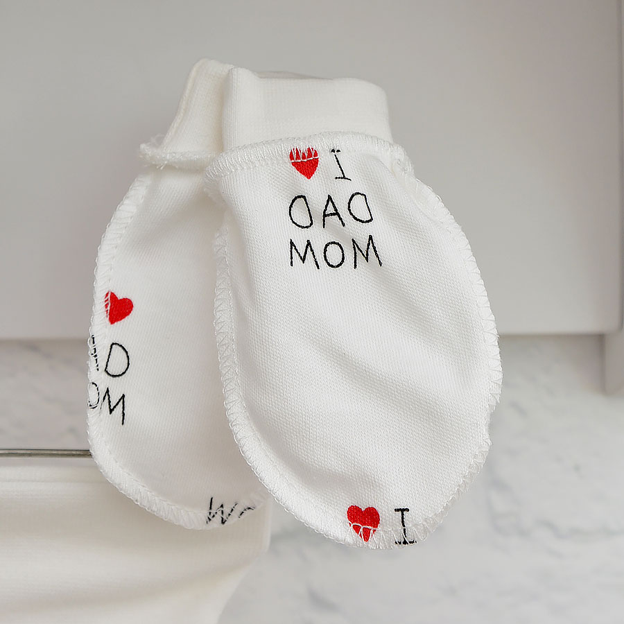 Комплект для новорожденных Blanka Люблю папу и маму белый р.56-62 110785