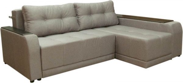 Диван кутовий Кедр ПЛЕЙН правий (Г) сірий 2400x1700x880 мм