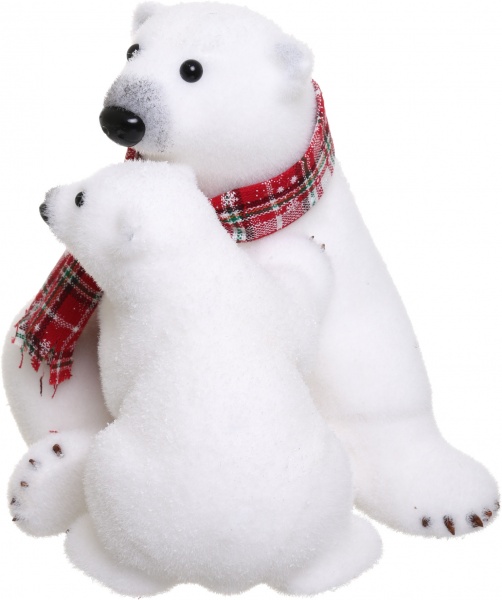 Декоративна фігура Ведмедик з ведмежам B40812BRX-WB 33 см 