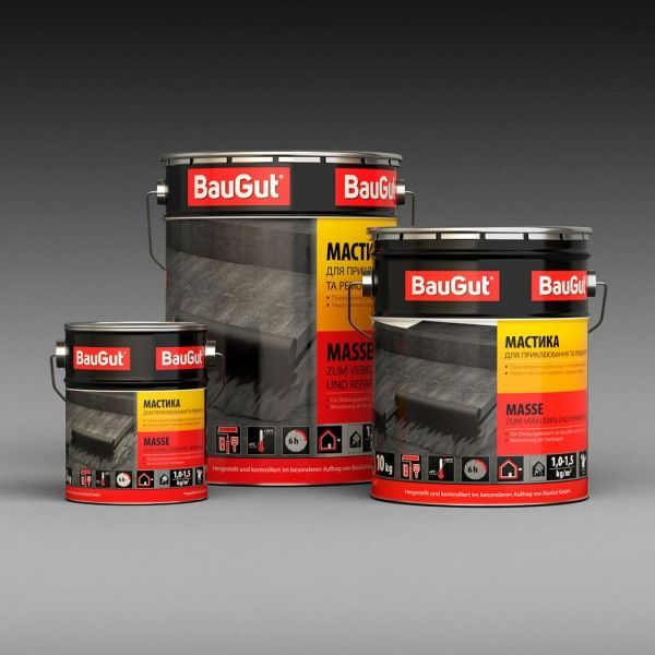 Мастика бітумна BauGut для приклеювання та ремонту 18 кг