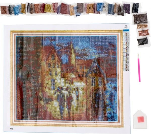 Картина стразами Дождь для двоих Діамантові ручки 