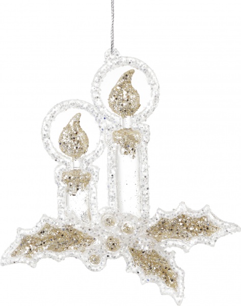 Подвеска пластиковая Global Treasure Пара свечей 12 см в ассортименте P2117012-A2/3