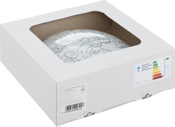 Світильник настінно-стельовий УТ Сяйво НПБ Мармур 2x60 Вт E27 срібний 3002 