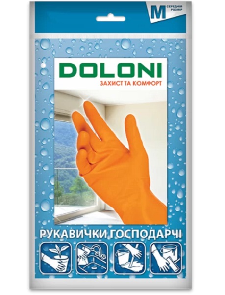 Рукавички Doloni господарські з покриттям латекс M (8) 4545