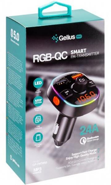 FM-трансмітер Gelius Pro RGB-QC GP-FMT050